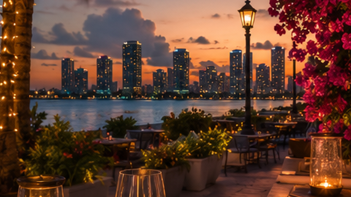 Warm Miami evening scene for an easy date-night plan