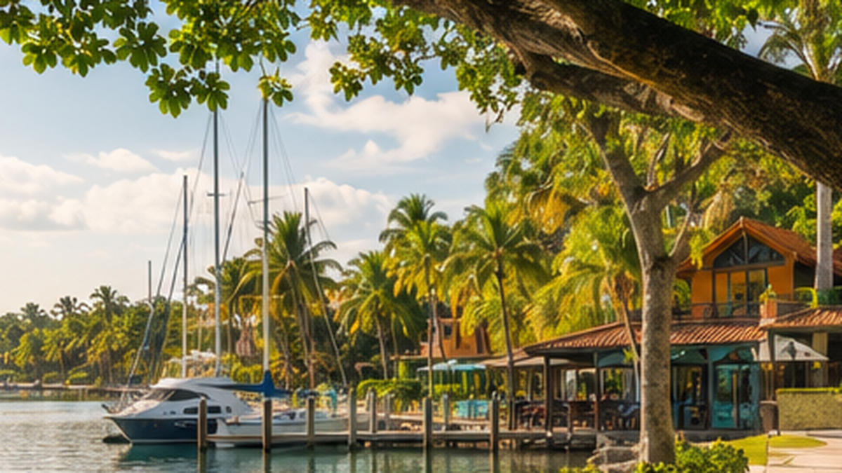 Coconut Grove shade and waterfront area choice illustration