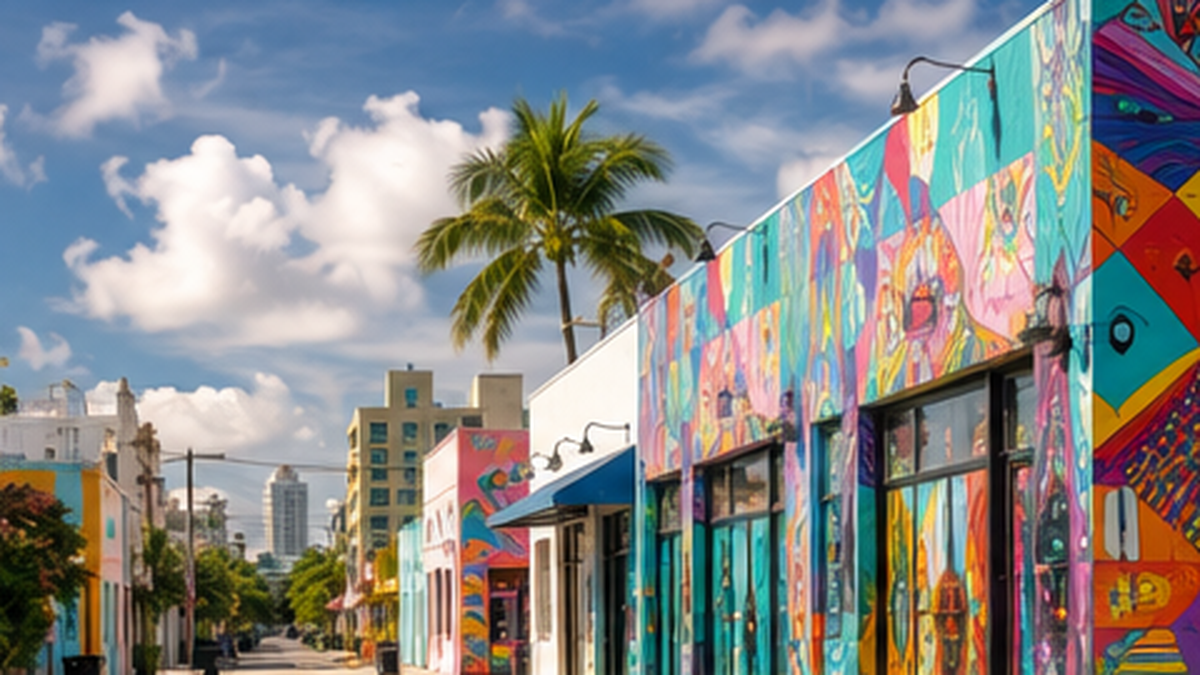 Wynwood art and browsing area choice illustration