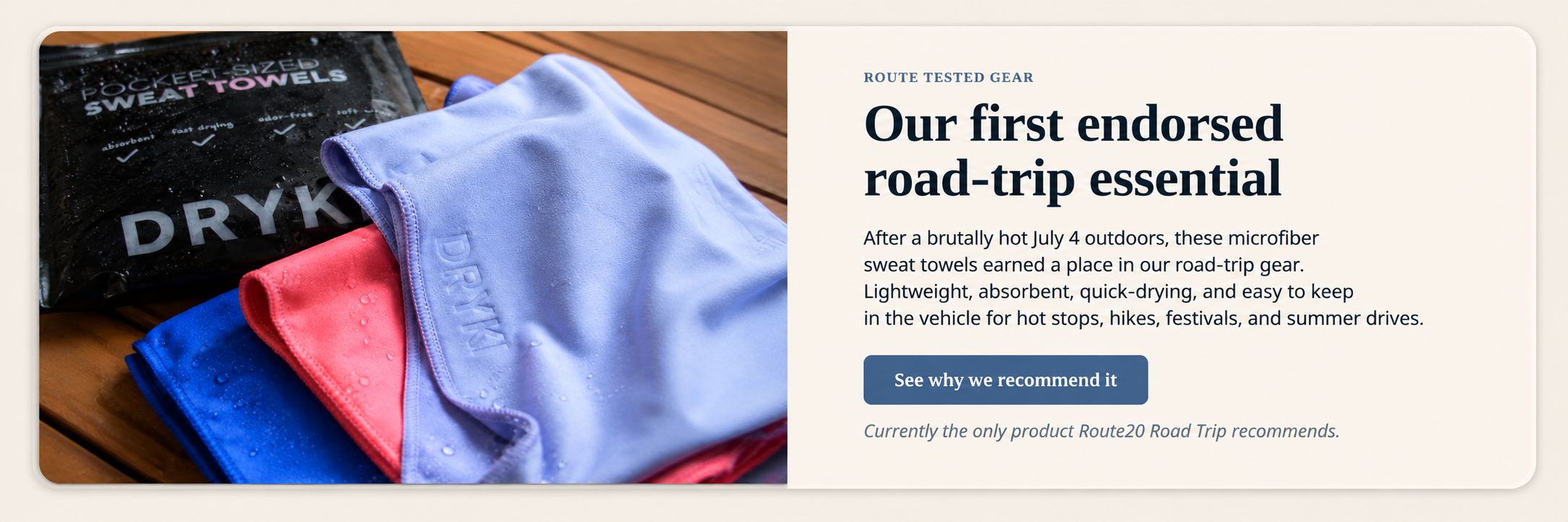 A pack of microfiber sweat towels for hot Miami outings.
